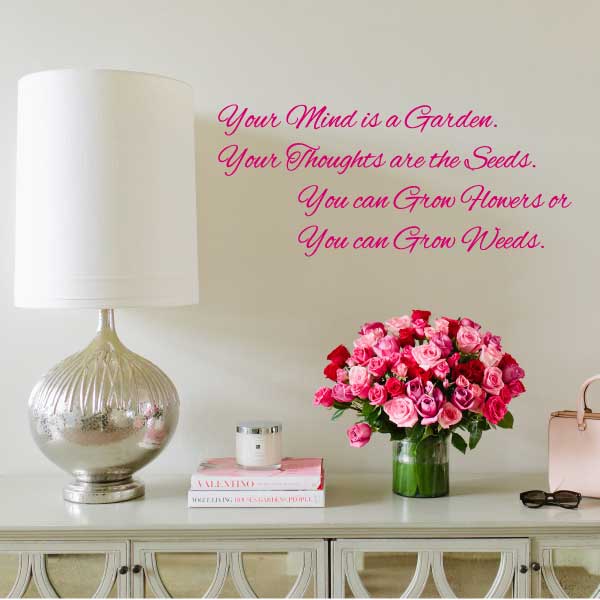 Flower Custom Quote Wall Decal