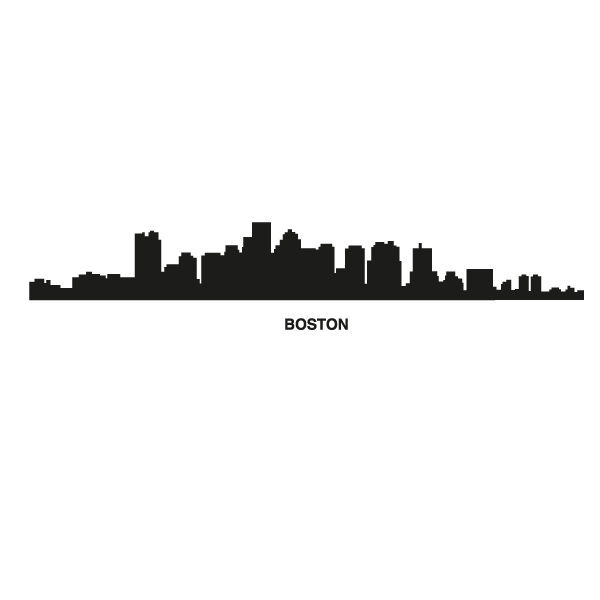 Boston Skyline Wall Decal