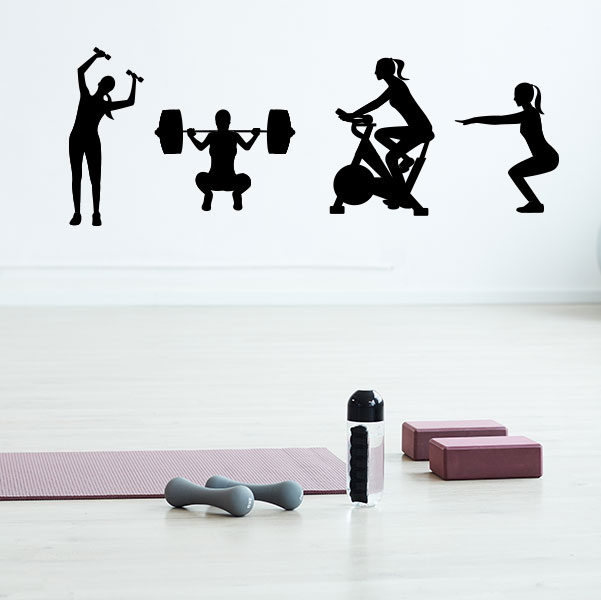 Fitness Stations Wall Decal Fitness Stations Wall Decals