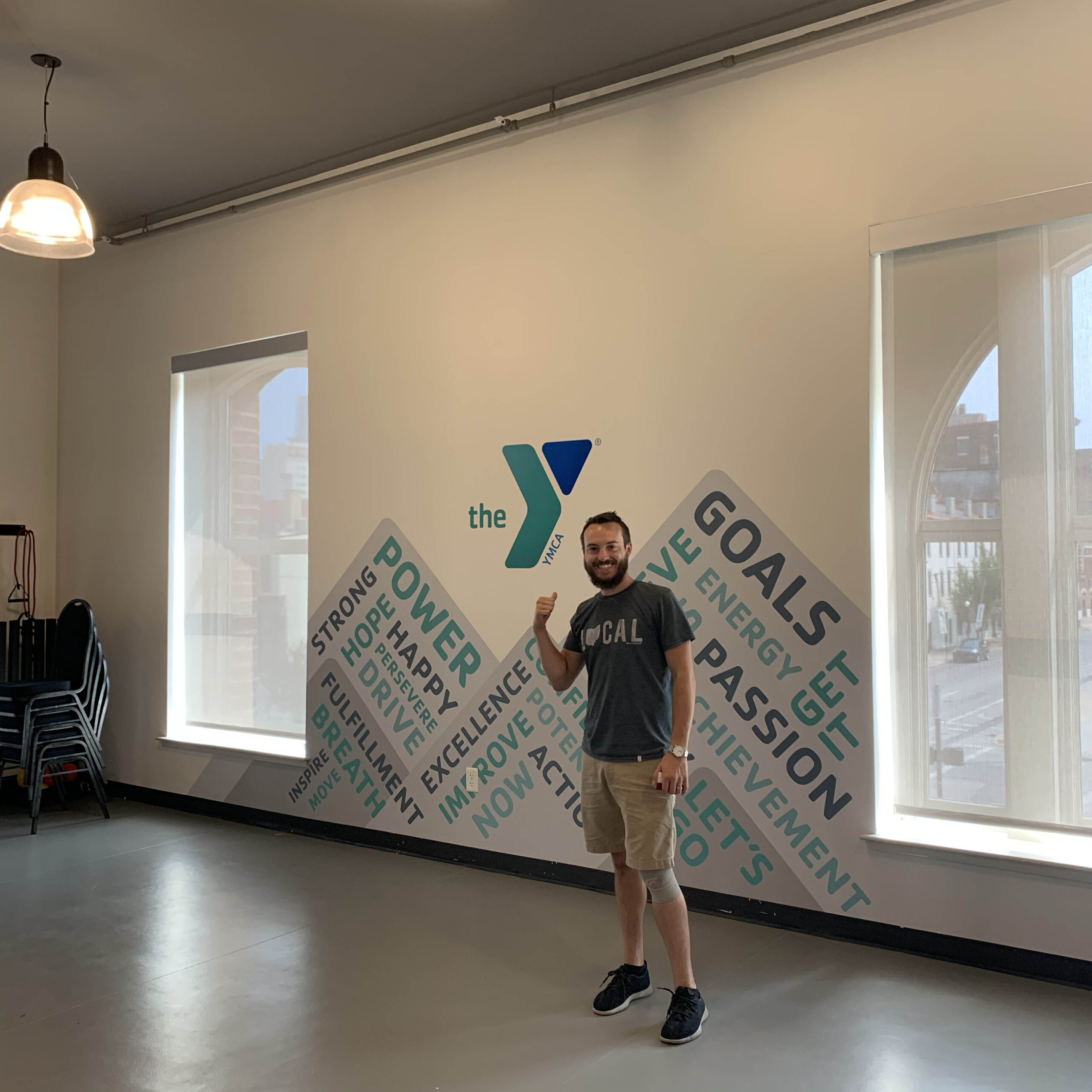 Andrew at an Install at our local Y