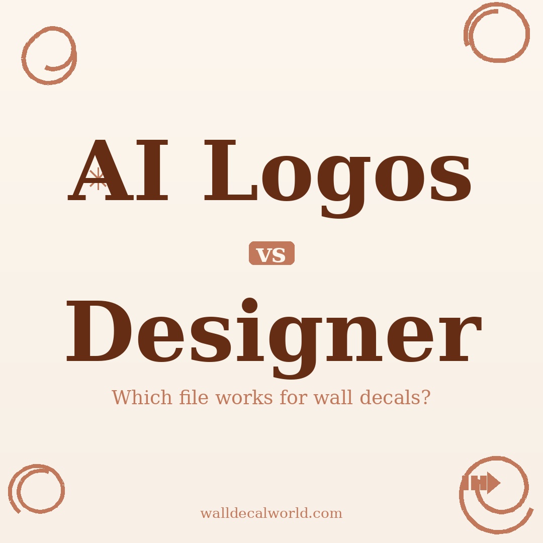AI logo vs Designer logo for Wall Decals